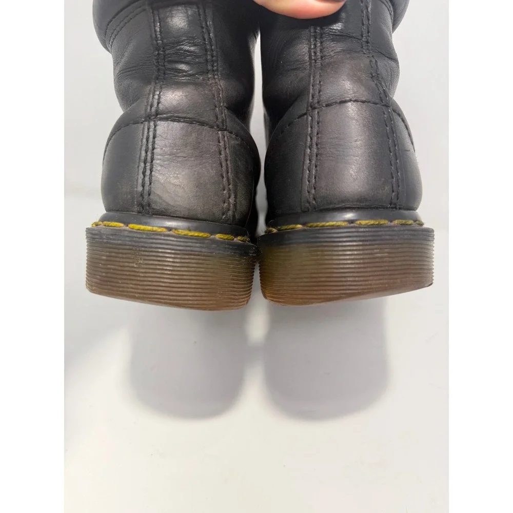 Dr Martens Black‎ Leather Lace Up Ankle Boots Mens 8 Eye US Mens4, US Women's 5